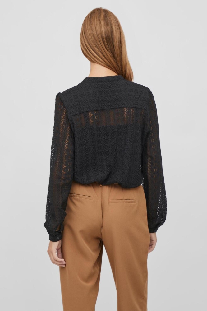 VICHIKKA LACE L/S SHIRT- NOOS 14082977 BLACK